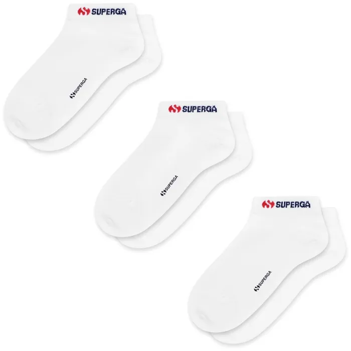Women Socks Unisex SPNOOS11 NO SHOW 3PACK Inliner WHITE Superga Socks