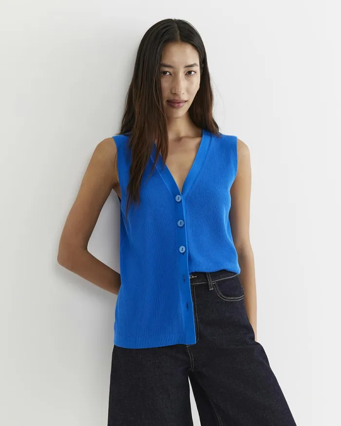 Women Sportscraft Knits and Cardigans Becky Cotton Vest Peacock