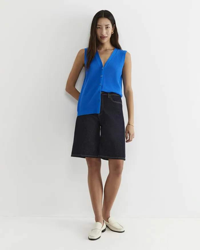 Women Sportscraft Knits and Cardigans Becky Cotton Vest Peacock
