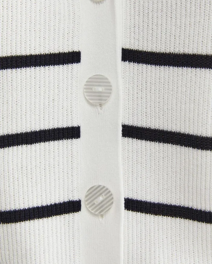 Women Sportscraft Knits and Cardigans Becky Cotton Vest Whitenavy