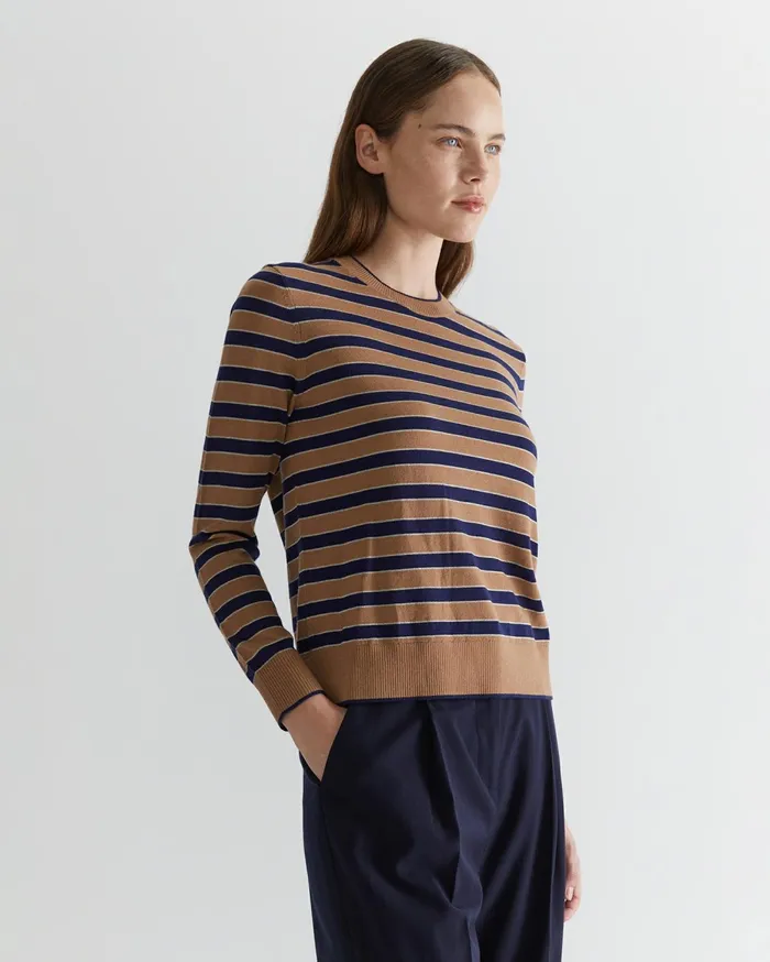 Women Sportscraft Knits and Cardigans Merino Wool Stripe Knit Stripe