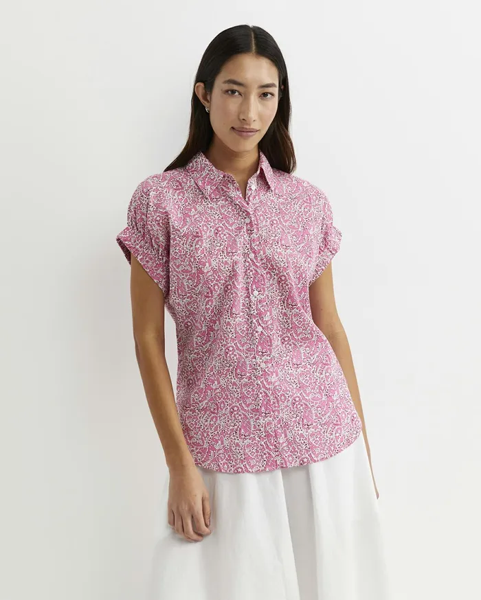 Women Sportscraft Shirts Laurel Short Sleeve Liberty Shirt Pink Multi