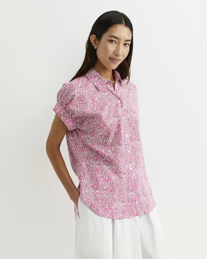 Women Sportscraft Shirts Laurel Short Sleeve Liberty Shirt Pink Multi