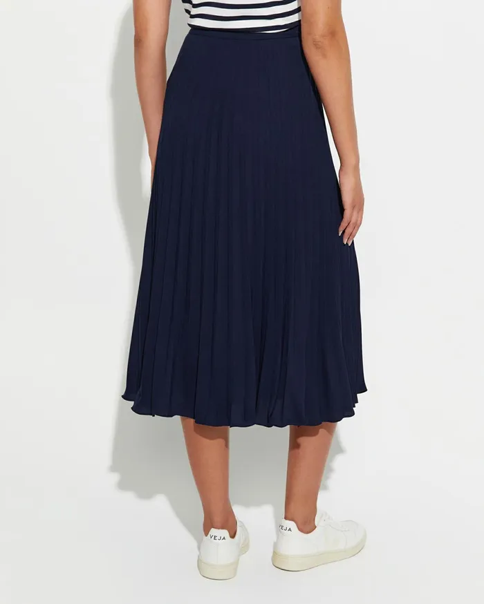 Women Sportscraft Skirts Andrea Pleat Midi Skirt Navy