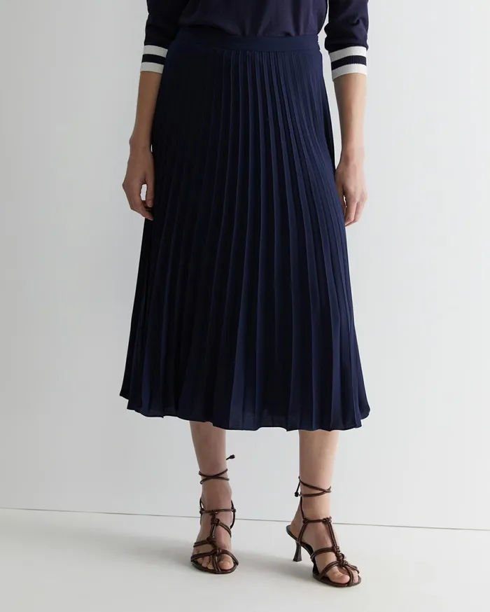 Women Sportscraft Skirts Andrea Pleat Midi Skirt Navy