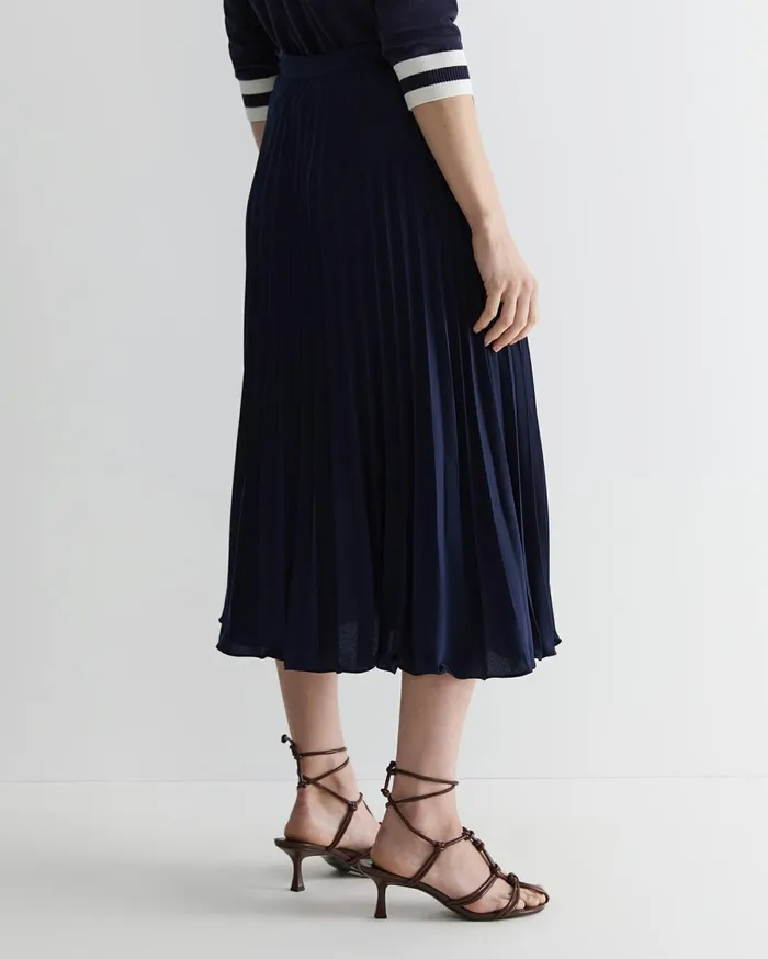Women Sportscraft Skirts Andrea Pleat Midi Skirt Navy