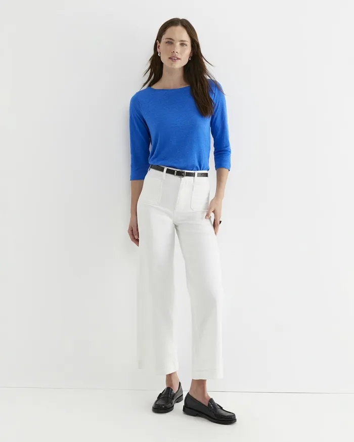 Women Sportscraft Tops and Tees Cecile Linen Top Peacock
