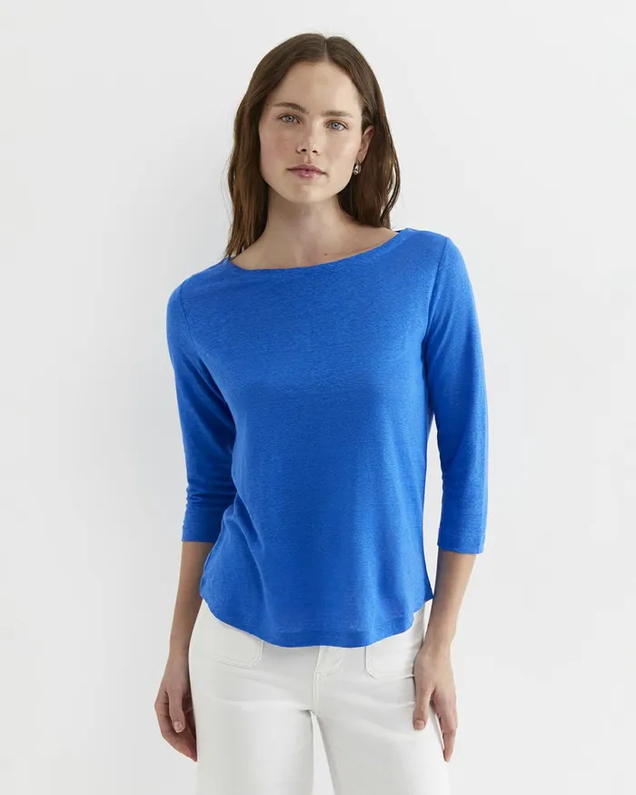 Women Sportscraft Tops and Tees Cecile Linen Top Peacock