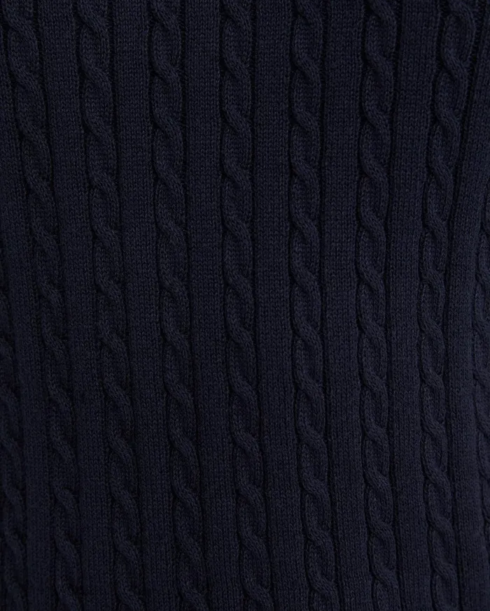 Women Sportscraft Tops and Tees Elka Cable Polo Navy