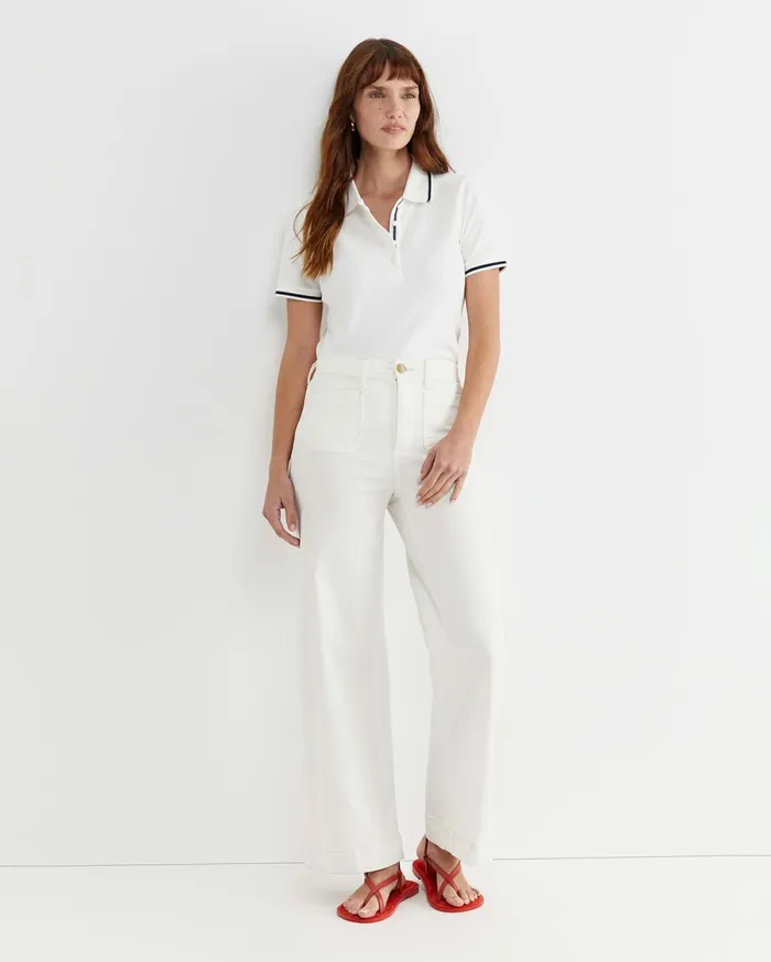 Women Sportscraft Tops and Tees Jodie Pique Polo White