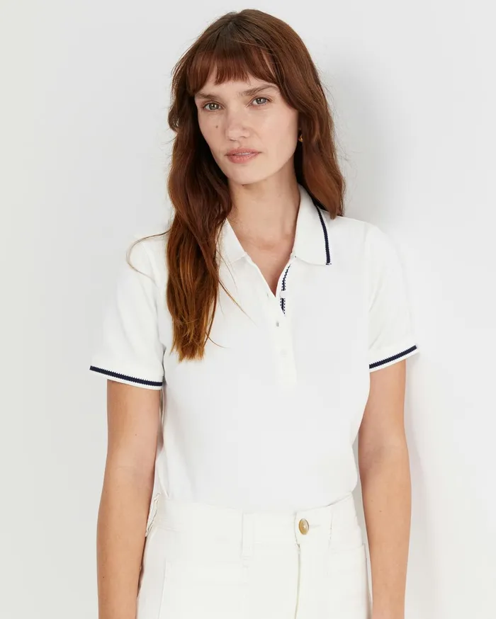 Women Sportscraft Tops and Tees Jodie Pique Polo White