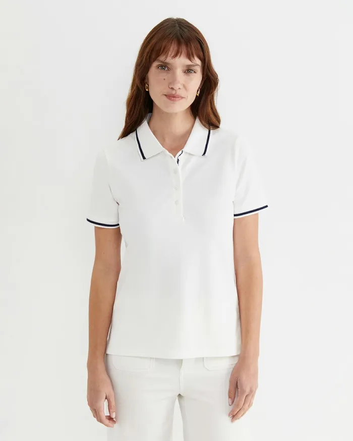 Women Sportscraft Tops and Tees Jodie Pique Polo White