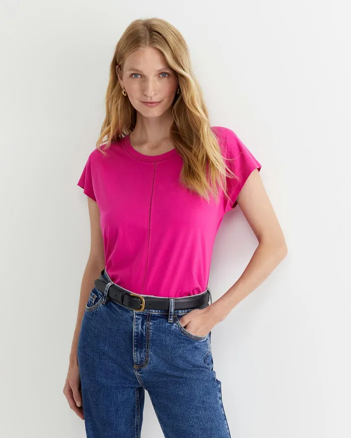 Women Sportscraft Tops and Tees Miranda Stitch Tee Berry