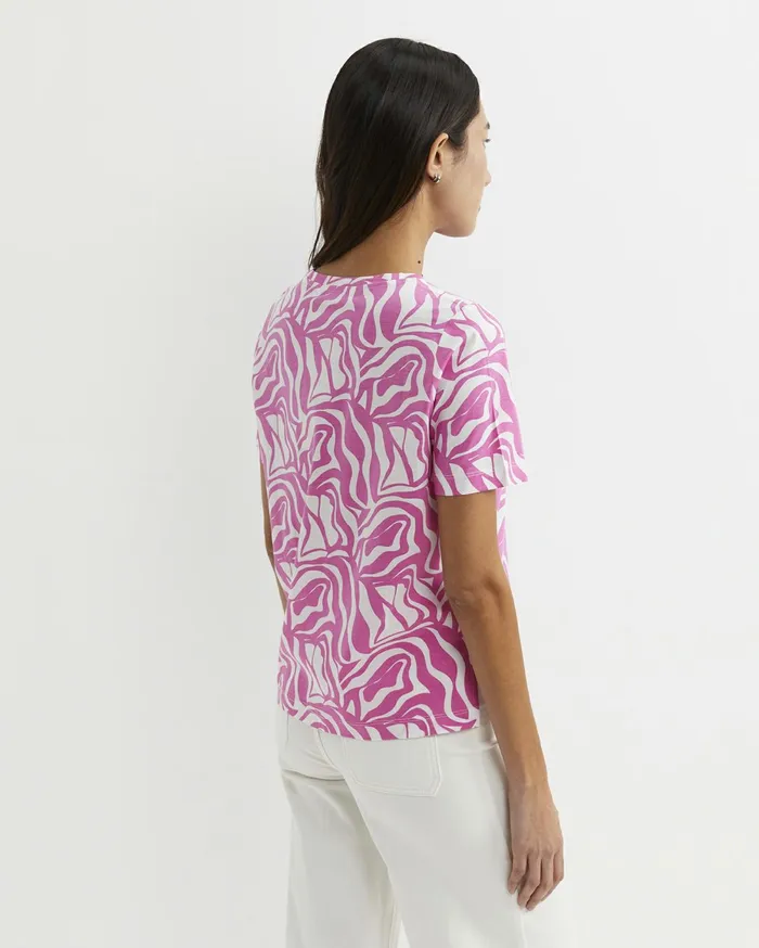 Women Sportscraft Tops and Tees Zola Short Sleeve Mercerised Tee Pinkwhite