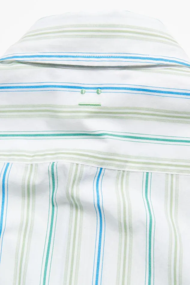 Women Stripe Buttonup Shirt Bluegreen Acne Studios Shirts and Blouses