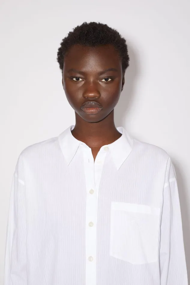 Women Striped Buttonup Shirt White Acne Studios Shirts and Blouses