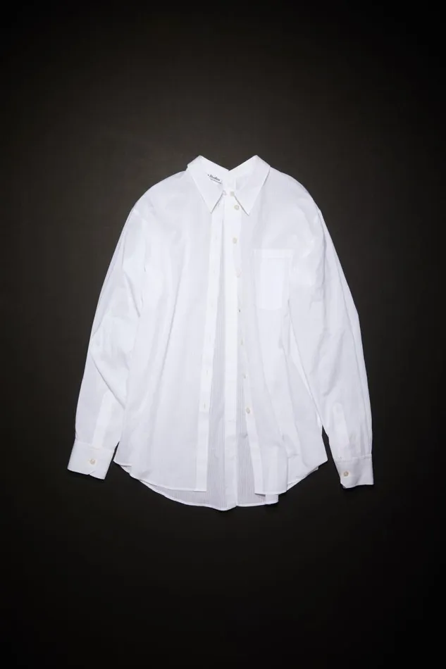 Women Striped Buttonup Shirt White Acne Studios Shirts and Blouses