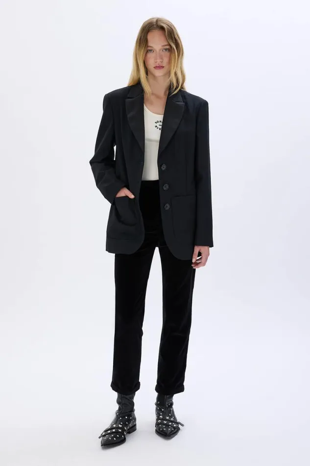 Women Suit Jacket In Cold Wool Black Black Sonia Rykiel Jackets