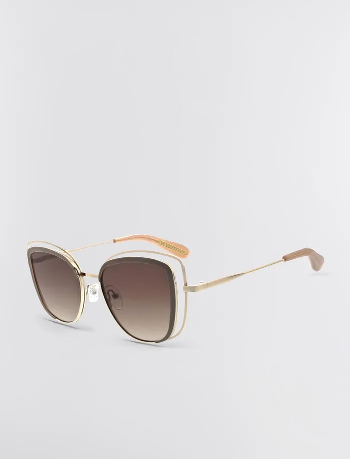 Women Sunglasses BCBG GoldTaupe Cat Eye Sunglasses Light Goldtaupe