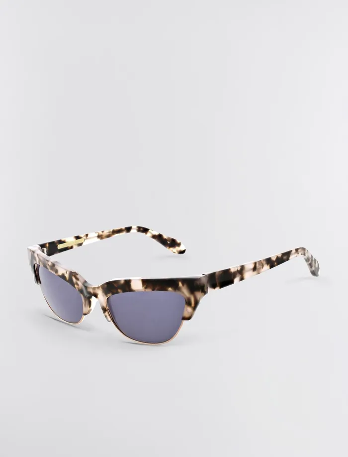 Women Sunglasses BCBG Rose Gold Retro Kitten Sunglasses Blush Demi Shiny Rose Gold