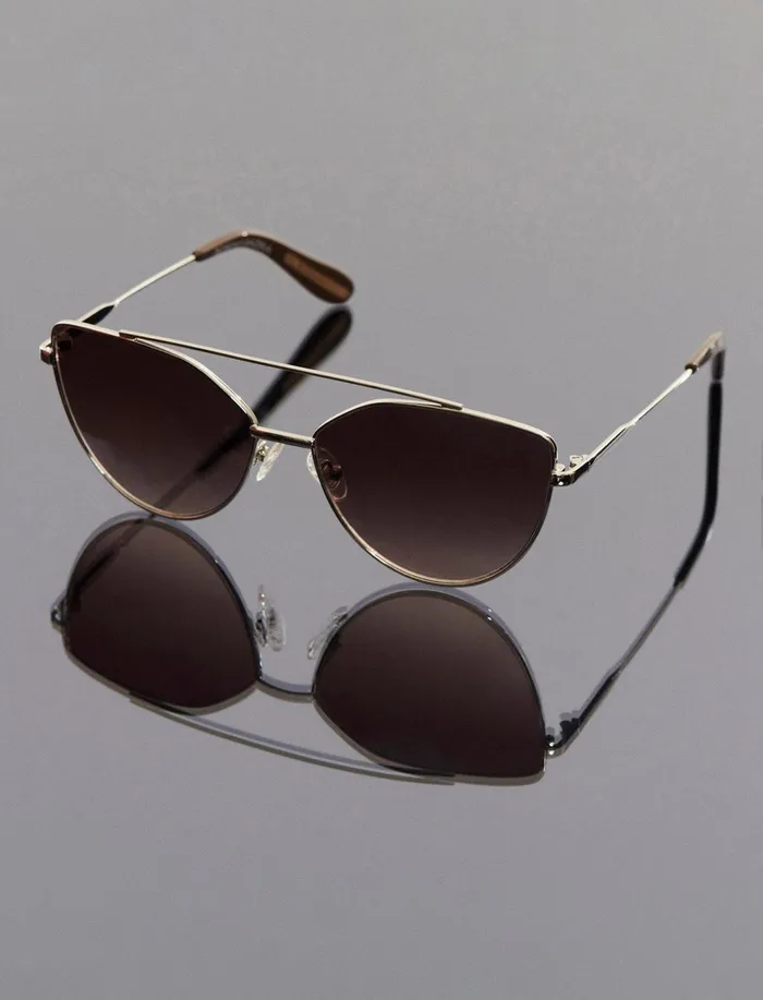 Women Sunglasses BCBG SilverBrown Aviator Sunglasses Silverbrown