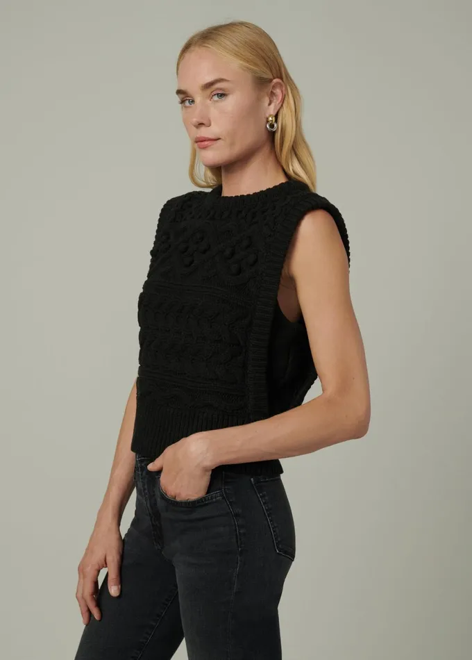 Women Sweaters Joe039s Jeans THE CLARA SWEATER VEST Black