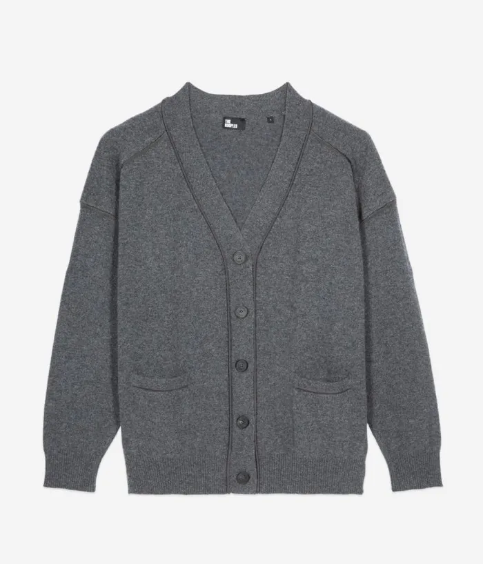 Women Sweaters THE KOOPLES Grey Cashmere Cardigan Women Sweaters THE KOOPLES Grey Cashmere Cardigan