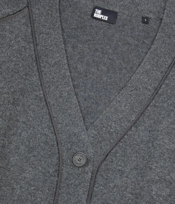 Women Sweaters THE KOOPLES Grey Cashmere Cardigan Women Sweaters THE KOOPLES Grey Cashmere Cardigan