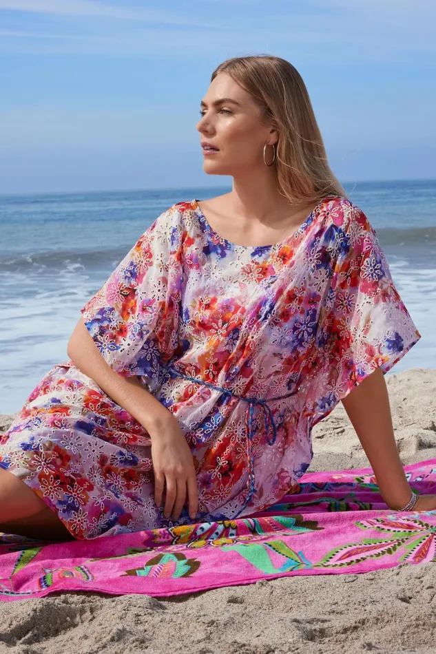 Women Swim and Resort Johnny Was SUMMER DAYS EYELET DRESS WITH BRAIDED TIE Summer Days Women Swim and Resort Johnny Was SUMMER DAYS EYELET DRESS WITH BRAIDED TIE Summer Days