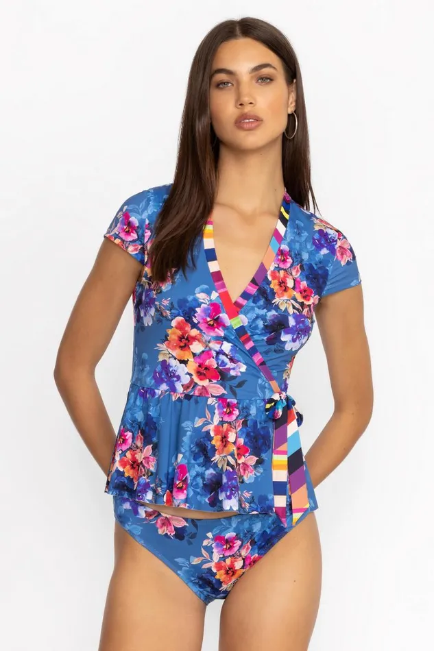 Women Swim and Resort Johnny Was SUMMER DAYS MIX WRAP TANKINI TOP Summer Days blue Women Swim and Resort Johnny Was SUMMER DAYS MIX WRAP TANKINI TOP Summer Days blue