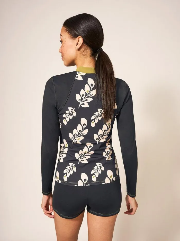 Women SWIMWEAR White Stuff Bay Rash Vest Black Multi Women SWIMWEAR White Stuff Bay Rash Vest Black Multi