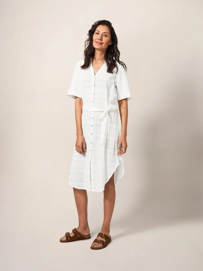 Women SWIMWEAR White Stuff Devin Shirt Dress Ivory Multi