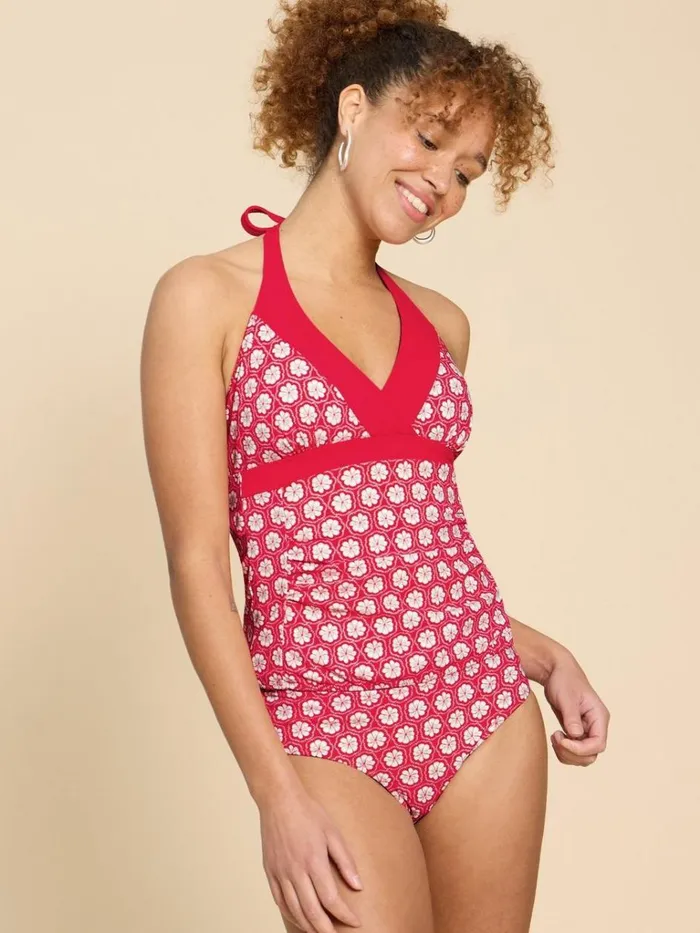 Women SWIMWEAR White Stuff Sunshine Reversible Printed Tankini Red Multi Women SWIMWEAR White Stuff Sunshine Reversible Printed Tankini Red Multi