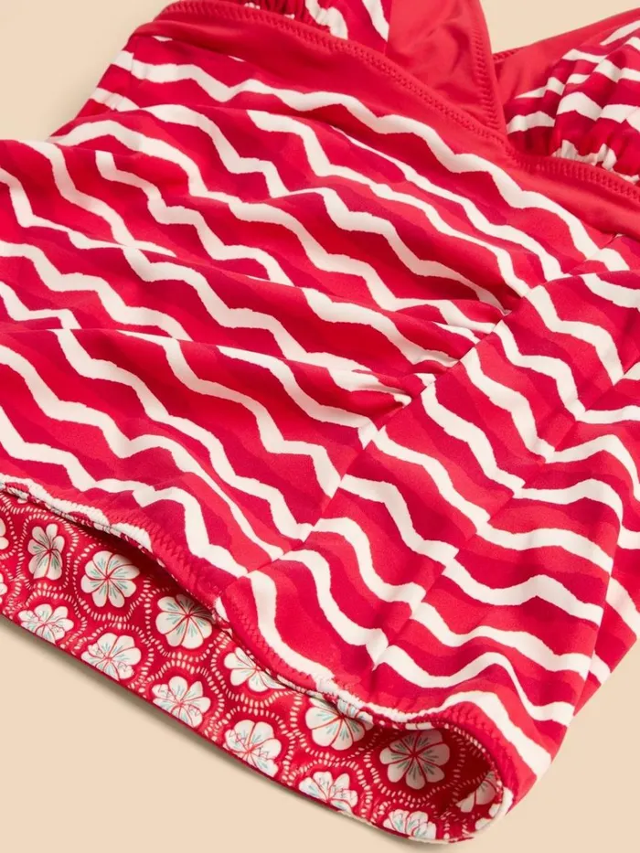 Women SWIMWEAR White Stuff Sunshine Reversible Printed Tankini Red Multi Women SWIMWEAR White Stuff Sunshine Reversible Printed Tankini Red Multi