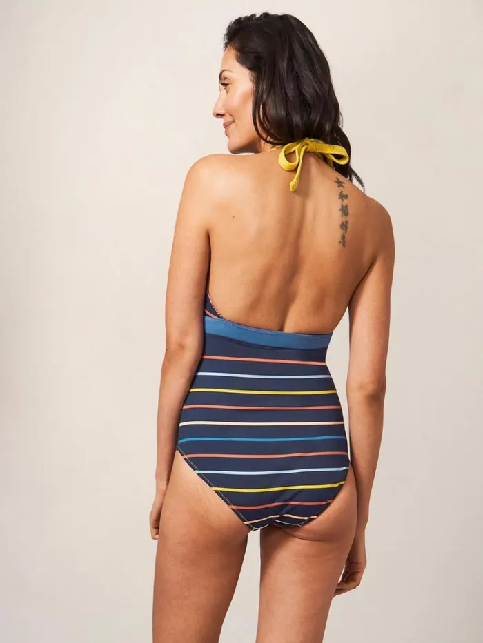 Women SWIMWEAR White Stuff Sunshine Reversible Swimsuit Navy Print