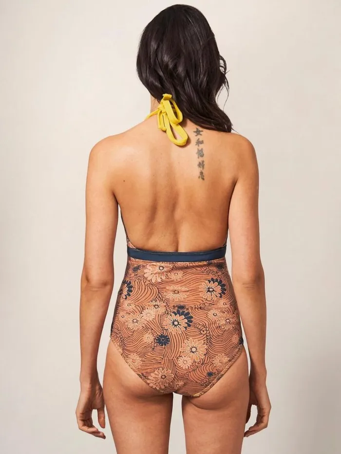 Women SWIMWEAR White Stuff Sunshine Reversible Swimsuit Navy Print Women SWIMWEAR White Stuff Sunshine Reversible Swimsuit Navy Print
