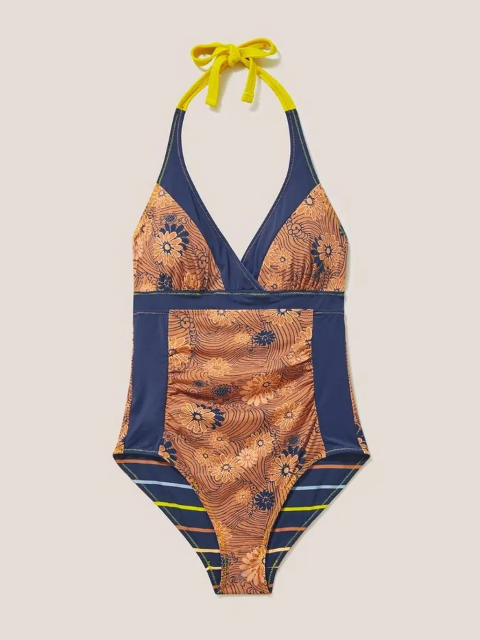 Women SWIMWEAR White Stuff Sunshine Reversible Swimsuit Navy Print Women SWIMWEAR White Stuff Sunshine Reversible Swimsuit Navy Print