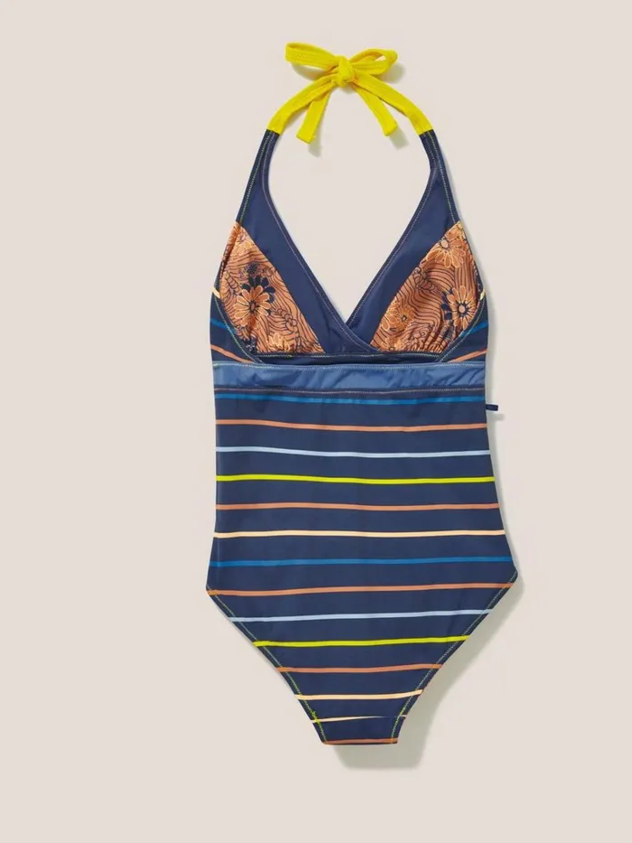 Women SWIMWEAR White Stuff Sunshine Reversible Swimsuit Navy Print Women SWIMWEAR White Stuff Sunshine Reversible Swimsuit Navy Print