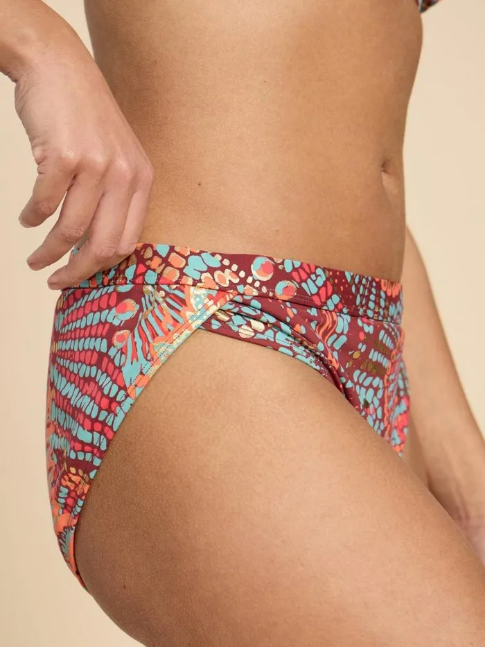 Women SWIMWEAR White Stuff Tabitha Bikini Bottom Red Print Women SWIMWEAR White Stuff Tabitha Bikini Bottom Red Print