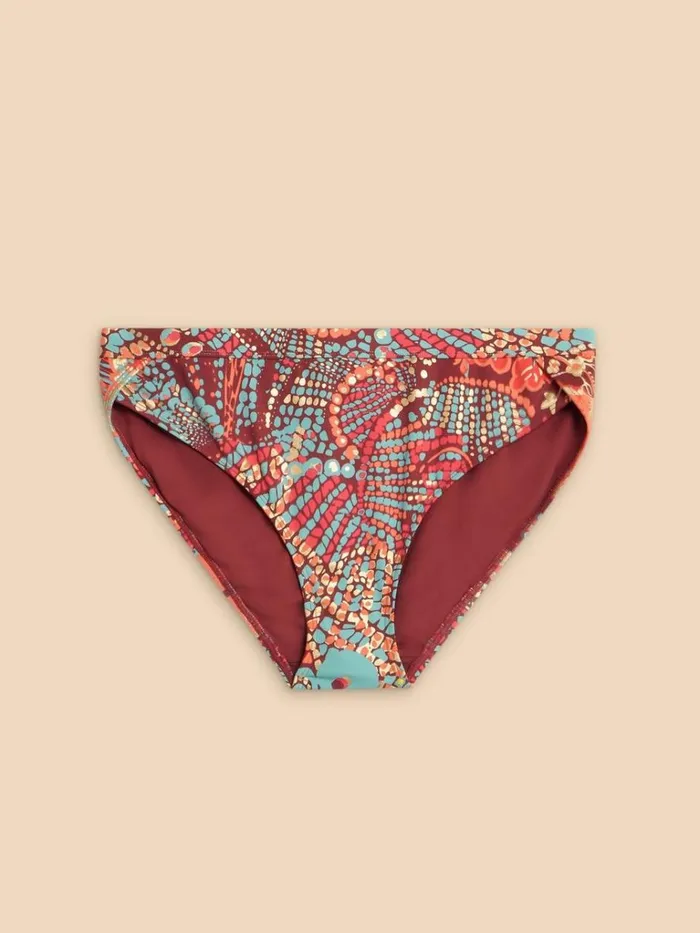 Women SWIMWEAR White Stuff Tabitha Bikini Bottom Red Print Women SWIMWEAR White Stuff Tabitha Bikini Bottom Red Print