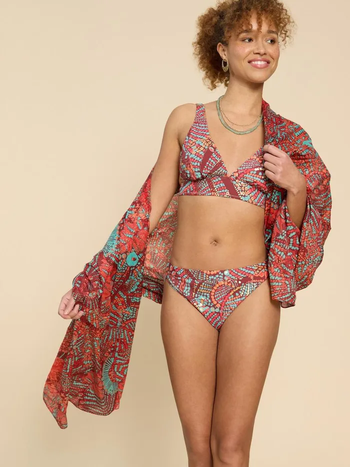 Women SWIMWEAR White Stuff Tabitha Bikini Bottom Red Print Women SWIMWEAR White Stuff Tabitha Bikini Bottom Red Print
