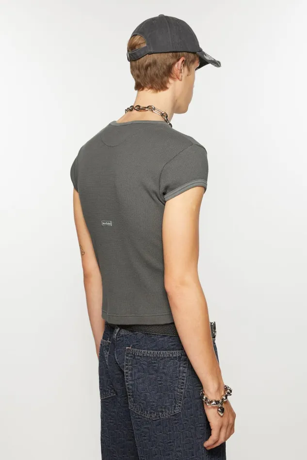 Women Tshirt 8211 Fitted Unisex Fit Faded Grey Acne Studios Tshirts