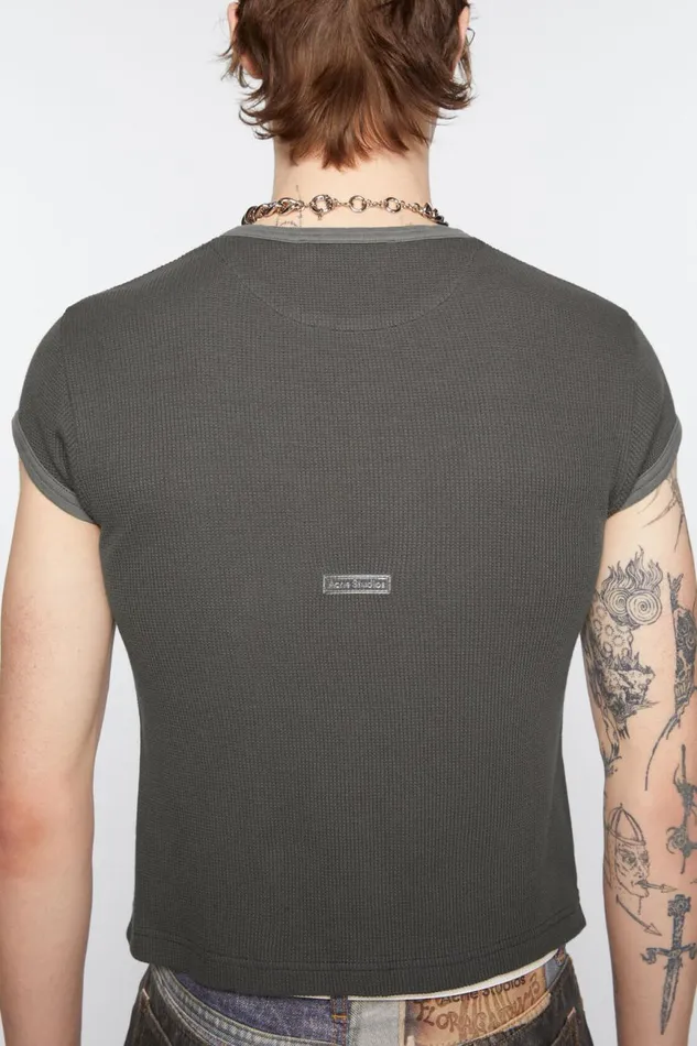Women Tshirt 8211 Fitted Unisex Fit Faded Grey Acne Studios Tshirts