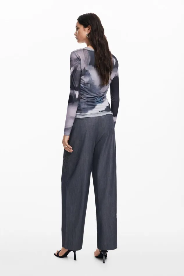 Women Tshirts Desigual Car Print Tshirt