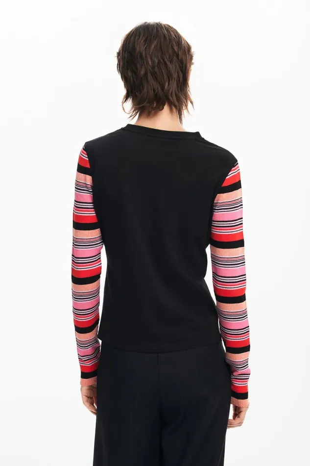 Women Tshirts Desigual Long Sleeve Mickey Tshirt