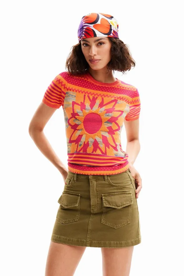 Women Tshirts Desigual Sun Knit Tshirt