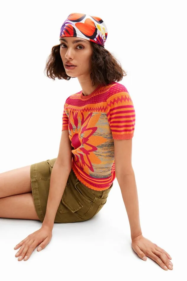 Women Tshirts Desigual Sun Knit Tshirt
