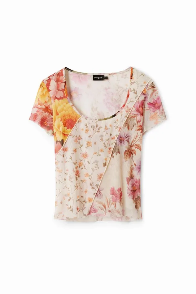 Women Tshirts Desigual Tulle Flower Tshirt
