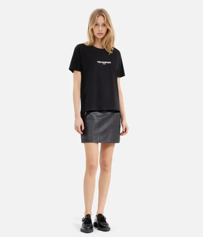 Women Tshirts THE KOOPLES Black Logo Tshirt
