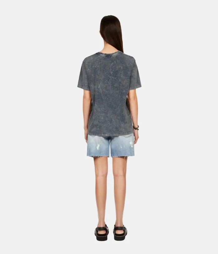 Women Tshirts THE KOOPLES Black Tshirt With Snake Serigraphy